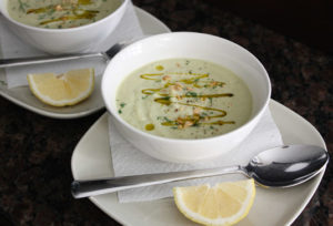 Zucchini and Avocado Cold (or Warm) Soup