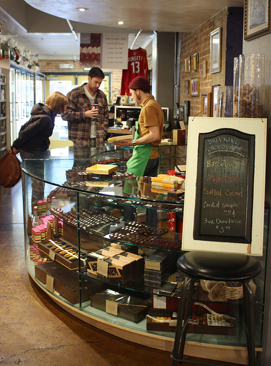 Tony Caputo's chocolate counter, Salt Lake City.