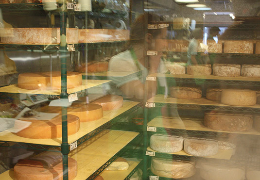 Inside Tony Caputo's Cheese Cave, Salt Lake City.