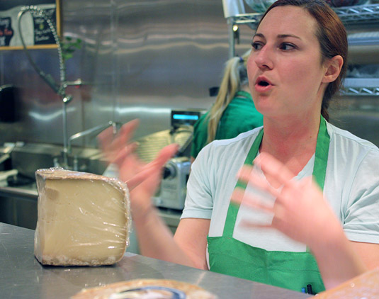 Passionate cheese lover, Amanda, at Tony Caputo's Market & Deli, Salt Lake City.