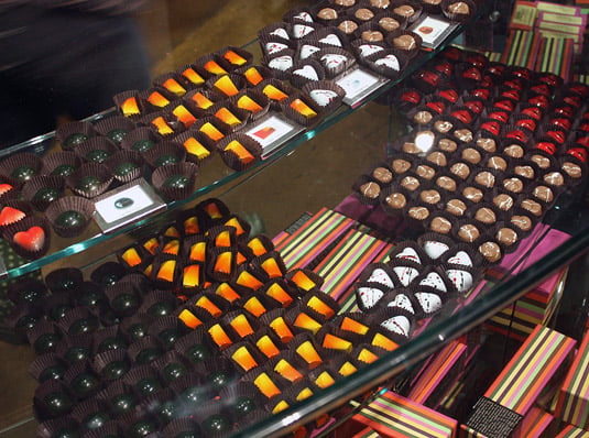 Chocolatier Blue's filled chocolates at Tony Caputo's Market & Deli, Salt Lake City.