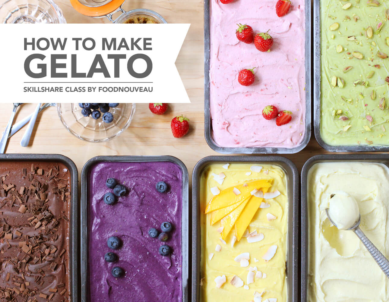 Video Class: How to Make Gelato: Tips and Recipes to Make the Delightful Italian Frozen Treat // FoodNouveau.com