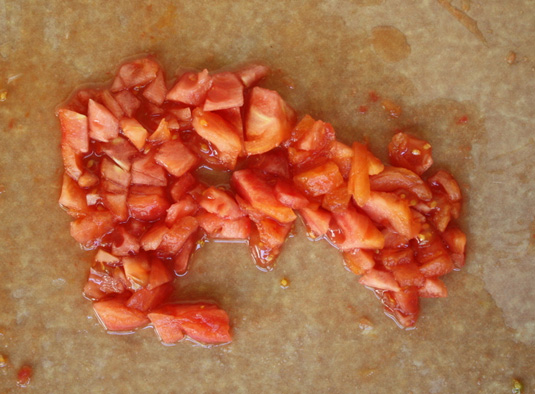 Peeled tomatoes, coarsely chopped // FoodNouveau.com