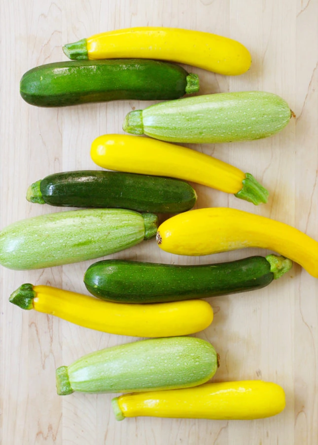 A big bunch of summer zucchini to make Hazelnut, Parmesan, and Grilled Zucchini Salad // FoodNouveau.com