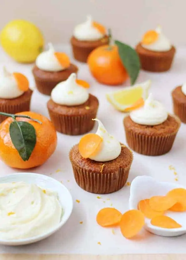Orange and Carrot Cupcakes with Zesty Cream Cheese Frosting // FoodNouveau.com