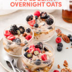 Healthy, Hearty Breakfast: Maple Berry Overnight Oats // FoodNouveau.com