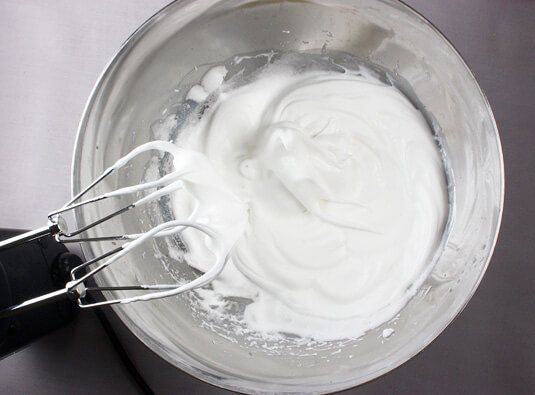 Egg whites, beaten stiff (meringue)