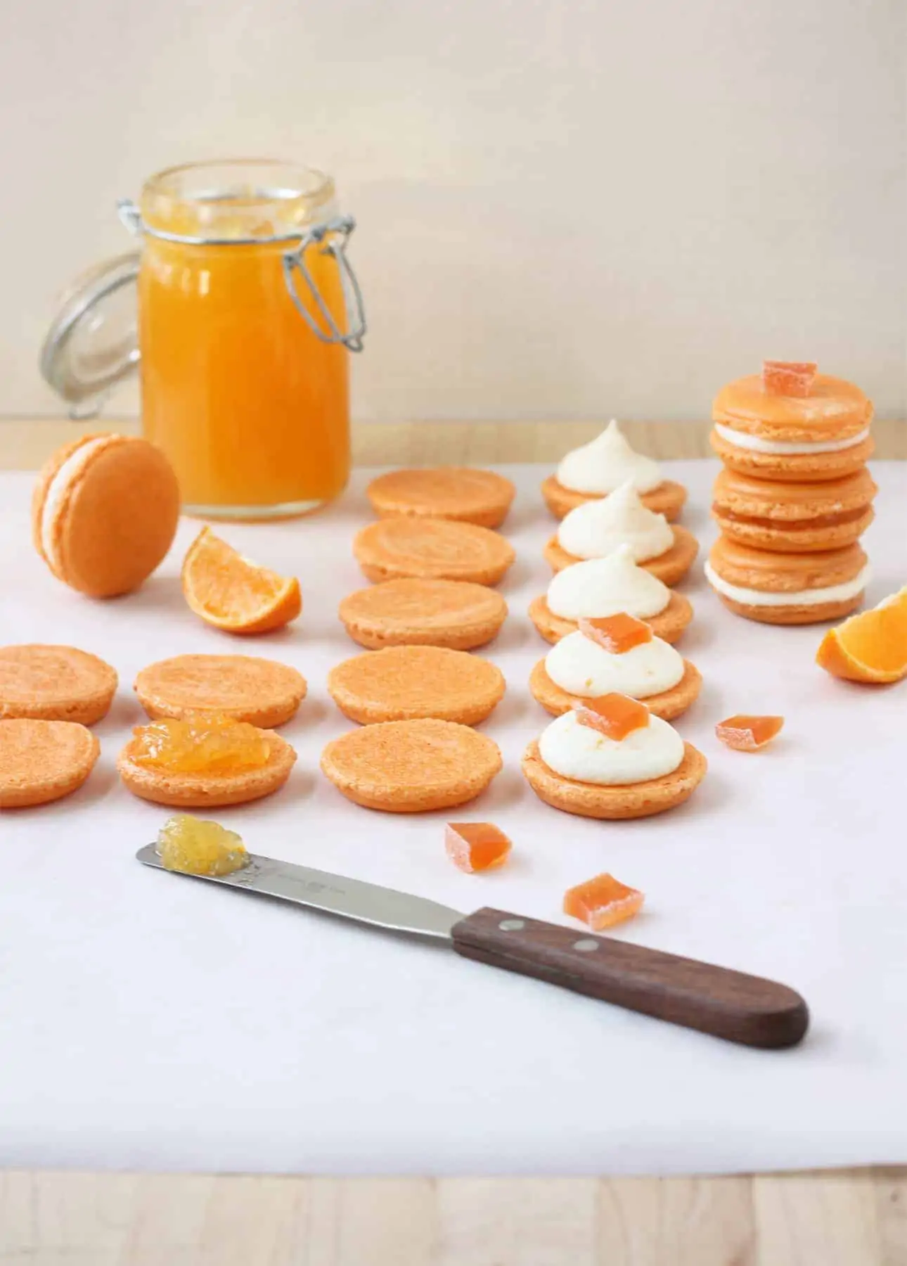 Clementine Macarons, with Two Choices of Filling // FoodNouveau.com