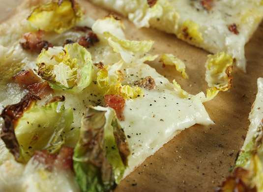 Brussels Sprout and Pancetta Pizza
