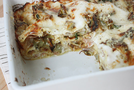 Artichoke and Prosciutto Lasagna