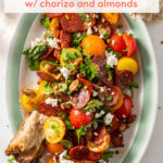 Spanish Tomato Salad with Chorizo and Almonds // FoodNouveau.com