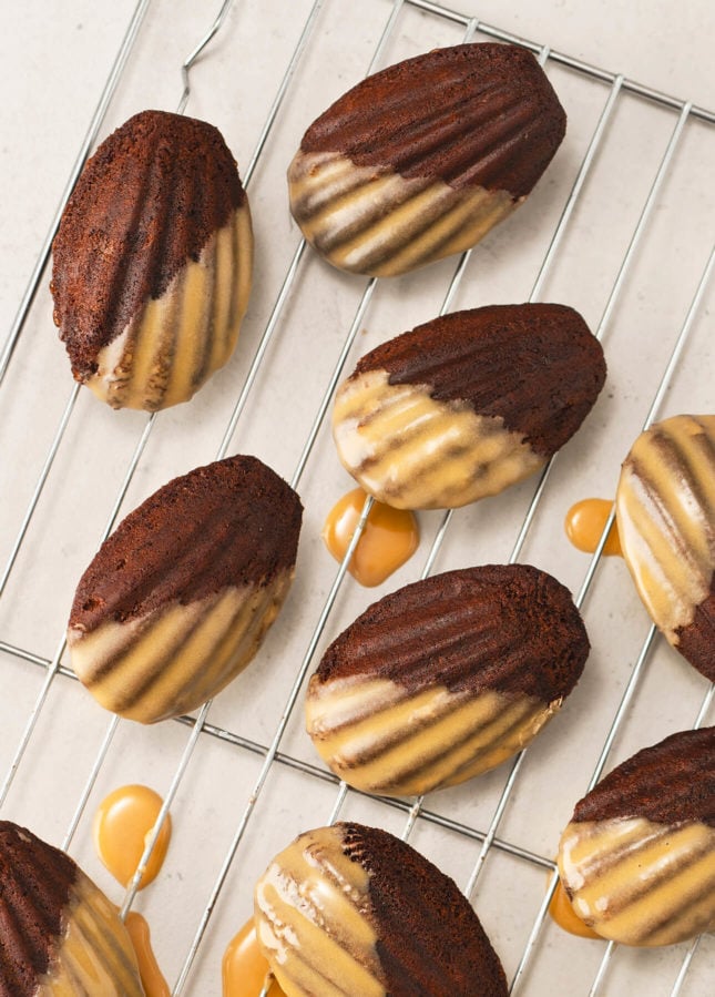 Mocha Madeleines with Espresso Glaze // FoodNouveau.com