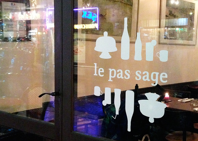 Café Le Pas Sage, a hip and chic wine bar in Le Passage du Grand Cerf, Paris // FoodNouveau.com