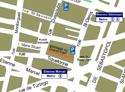 Where to find Le Passage du Grand Cerf, a shopping arcade in Paris. Map (c) Passage du Grand Cerf. // FoodNouveau.com