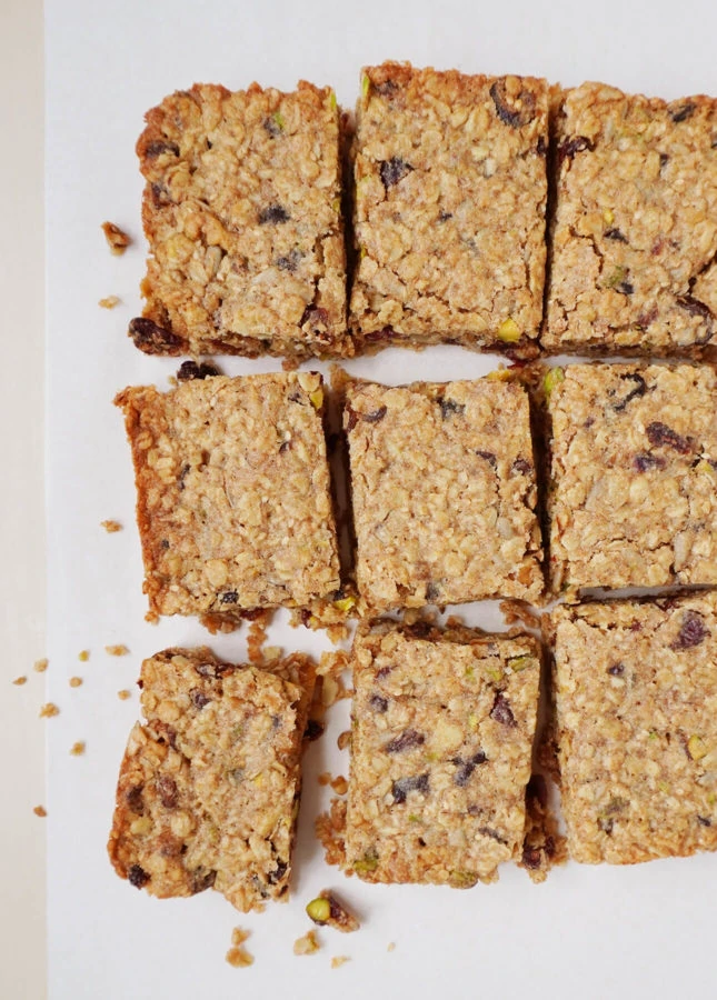 Nut- and Fruit-Packed Chewy Granola Bars // FoodNouveau.com