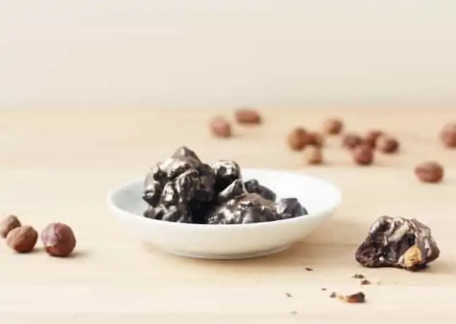 Dark Chocolate, Roasted Hazelnut, and Dried Cherry Bites // FoodNouveau.com