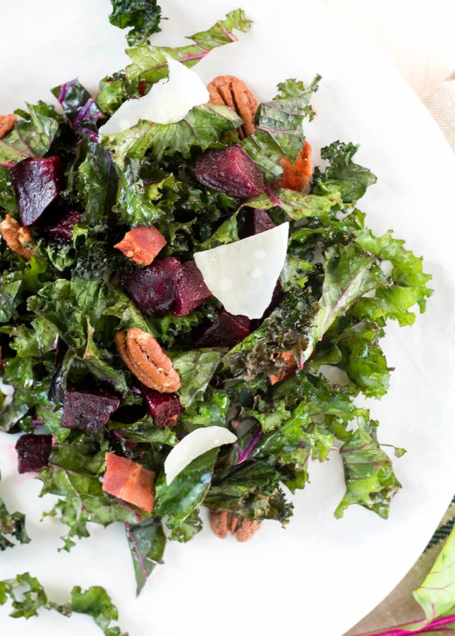 Pecan, Kale, and Beet Salad // FoodNouveau.com