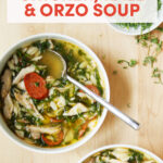 Portugal-Inspired Chicken, Kale, and Orzo Soup // FoodNouveau.com