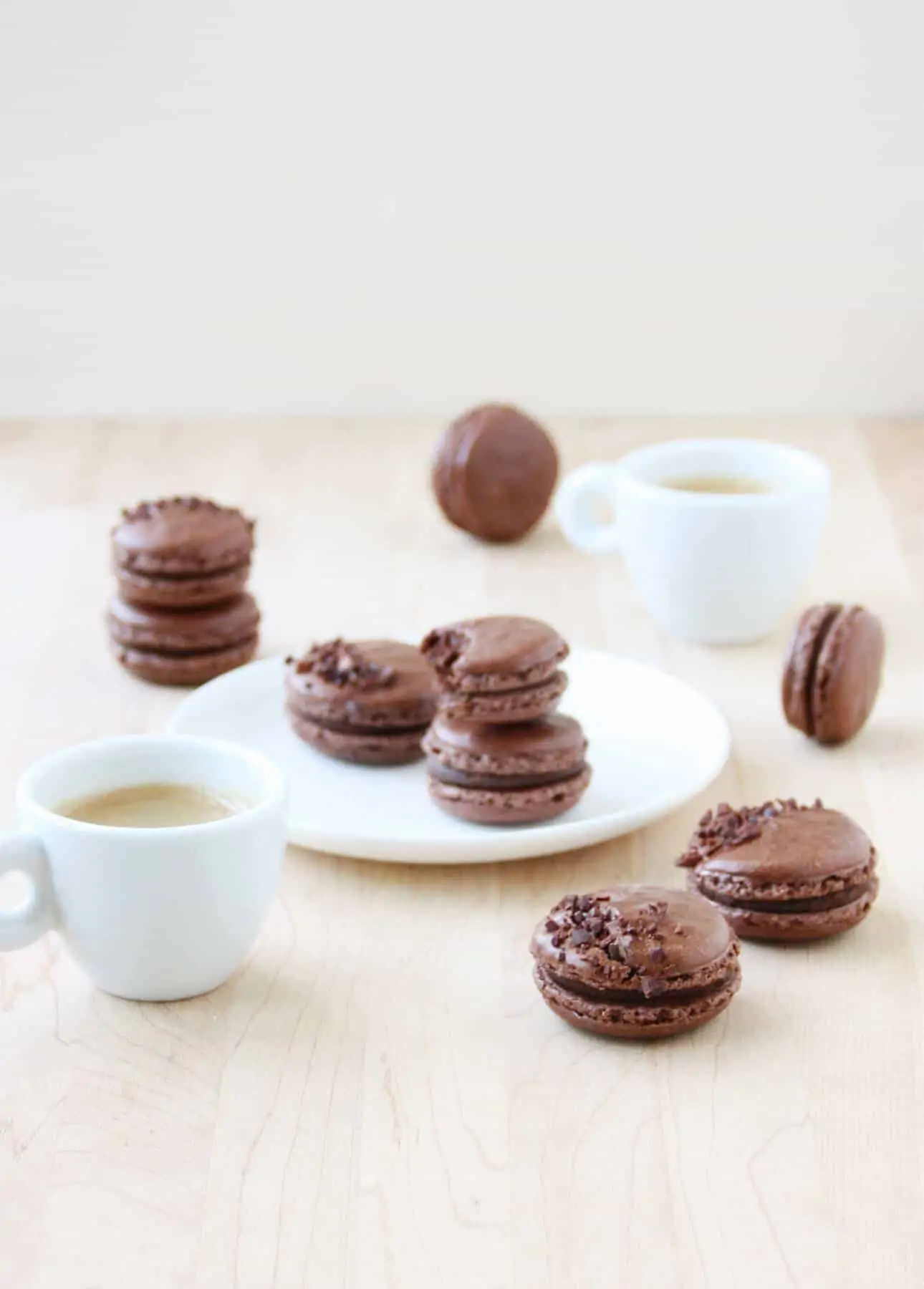 Dark Chocolate Macarons // FoodNouveau.com