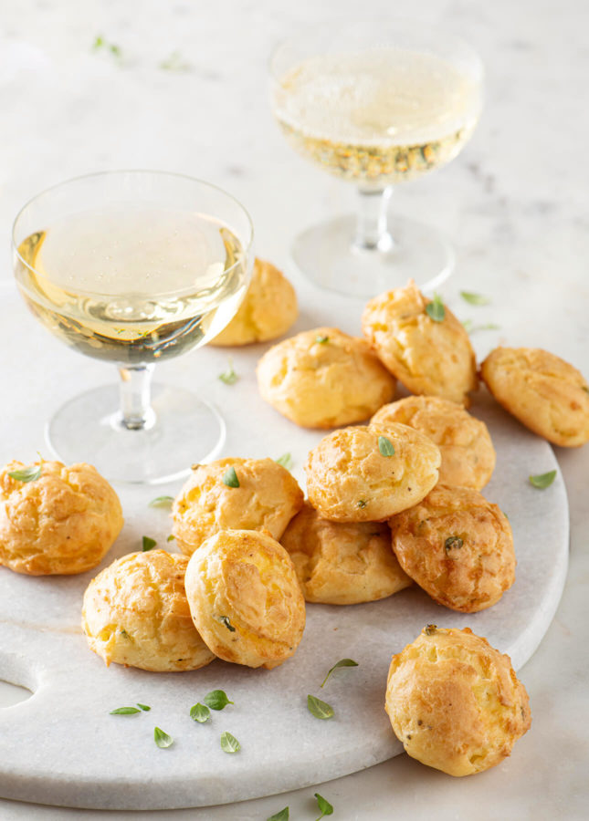 Champagne and Parmesan Gougères // FoodNouveau.com