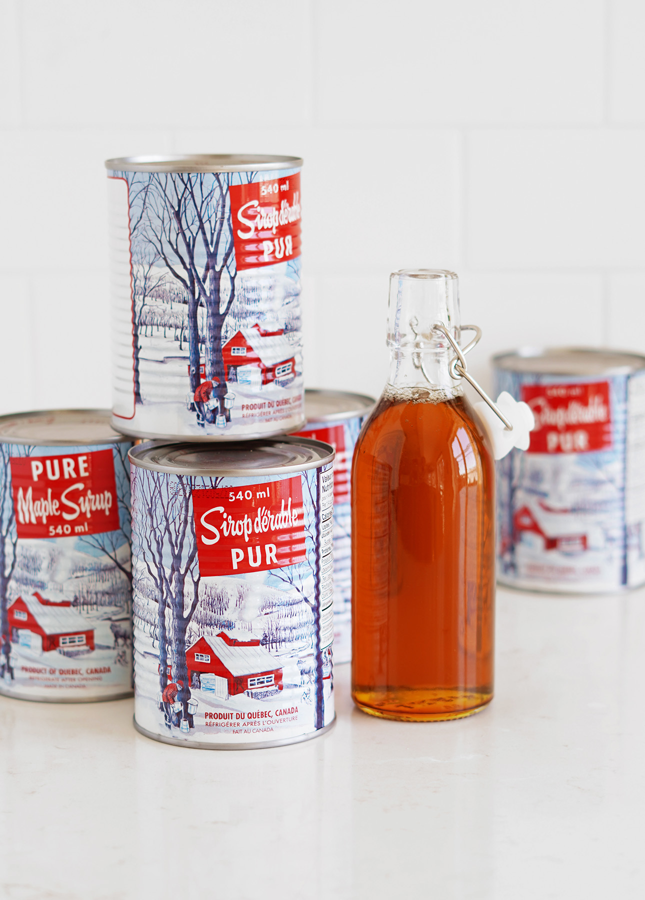 Cans of pure maple syrup from Québec // FoodNouveau.com