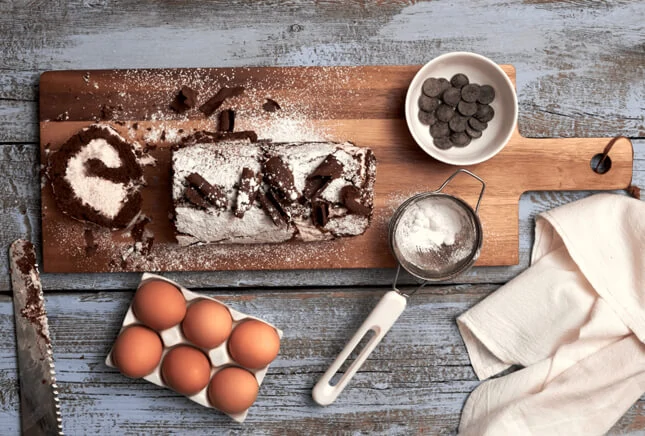 Chocolate Roulade, A Lesson in Baking with Chocolate by The Messy Baker // FoodNouveau.com