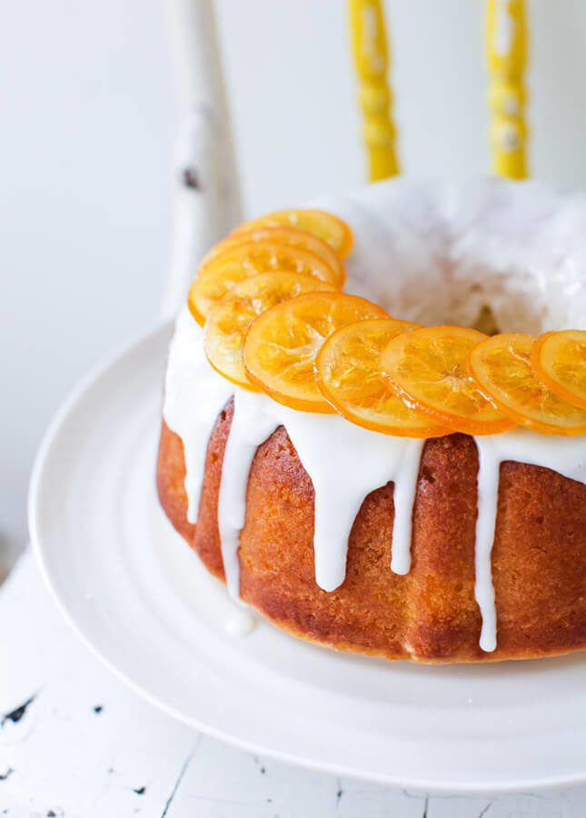Meyer Lemon Bundt Cake with Candied Lemons, by Simple Bites // FoodNouveau.com