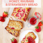 Honey, Rhubarb, and Strawberry Bread // FoodNouveau.com