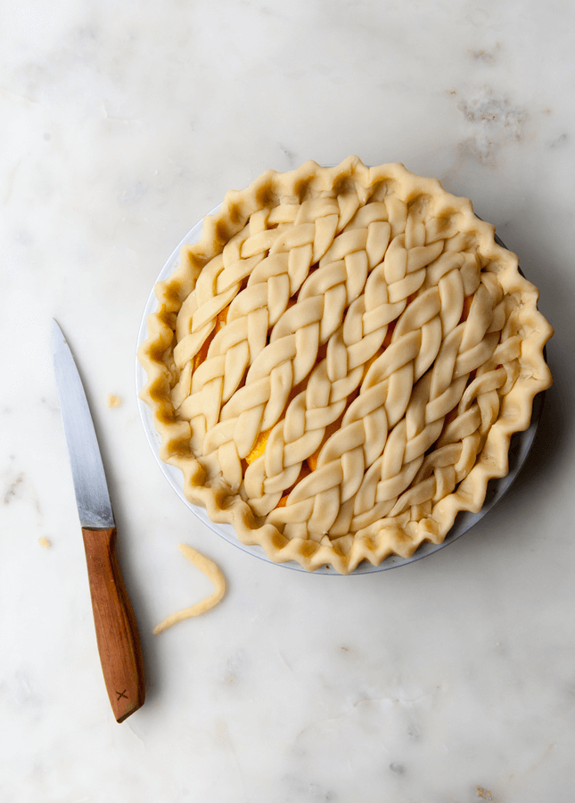 Cinnamon Peach Pie with Braid Crust, by Style Sweet CA // FoodNouveau.com