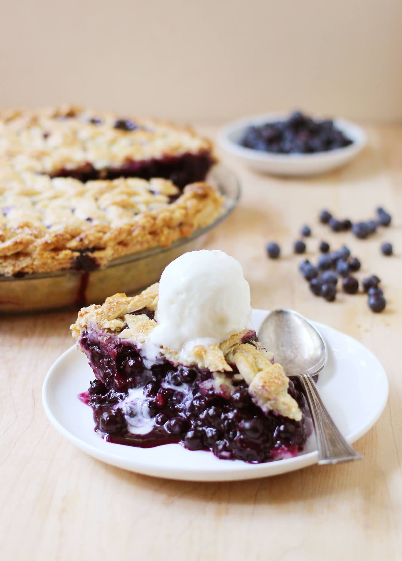 Lattice-Top Wild Blueberry Pie - Food Nouveau