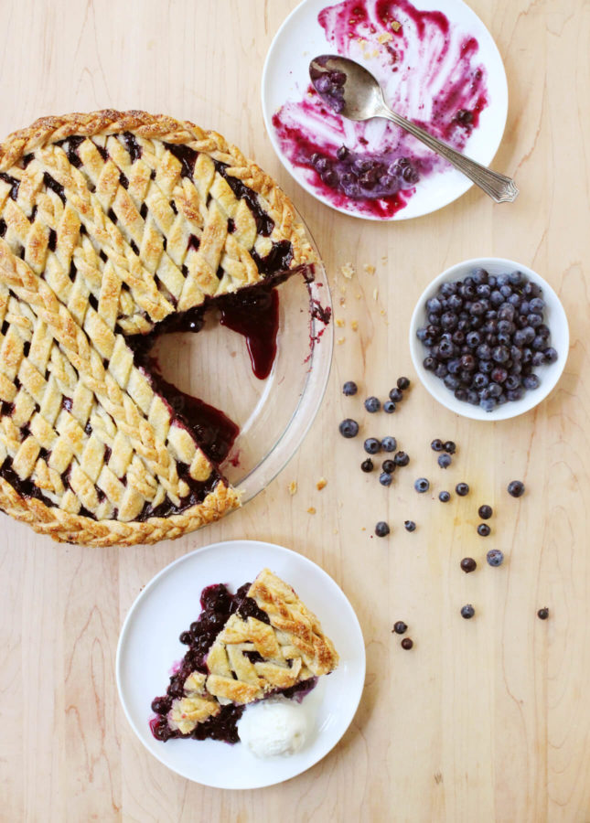 Classic Lattice-Top Wild Blueberry Pie // FoodNouveau.com