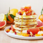 Citrus Ricotta Pancakes: These ricotta pancakes are extra fluffy, with an enticing milky taste and a custardy texture. The citrus fruit topping will brighten your breakfast table! // FoodNouveau.com