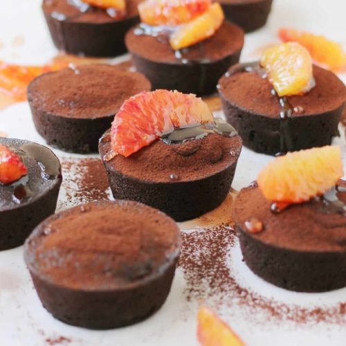 Blood Orange and Dark Chocolate Fondant Cakes // FoodNouveau.com
