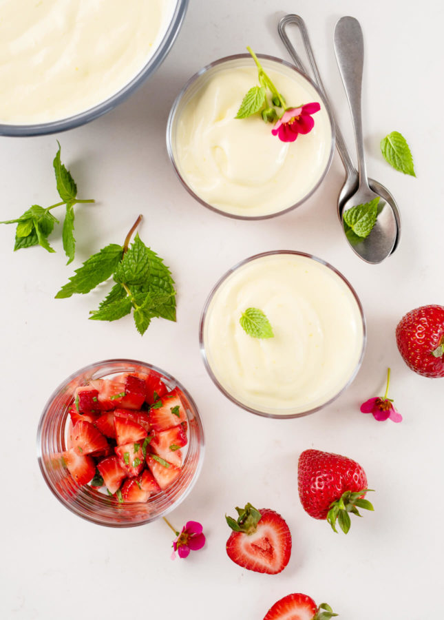 Citrus Mousse with Macerated Strawberries // FoodNouveau.com