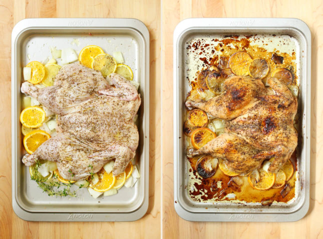 Spatchcocked Chicken with Lemons and Oranges // FoodNouveau.com