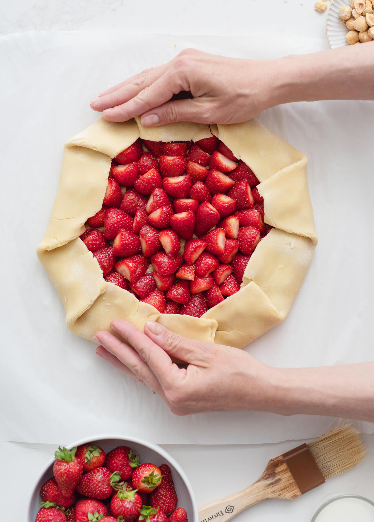 Hazelnut and Strawberry Galette // FoodNouveau.com