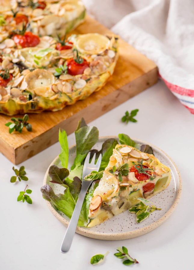 Savory Clafoutis with Summer Vegetables and Goat Cheese // FoodNouveau.com