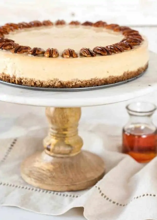 Better-for-You Maple Cheesecake // FoodNouveau.com
