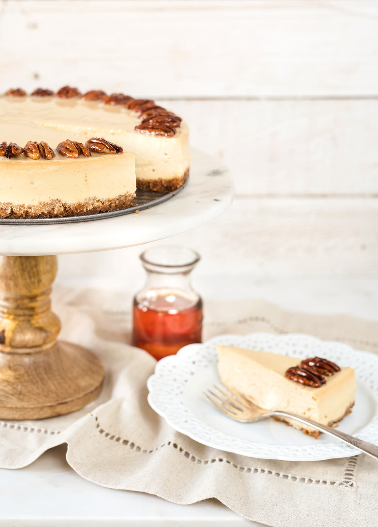 Better-for-You Maple Cheesecake // FoodNouveau.com
