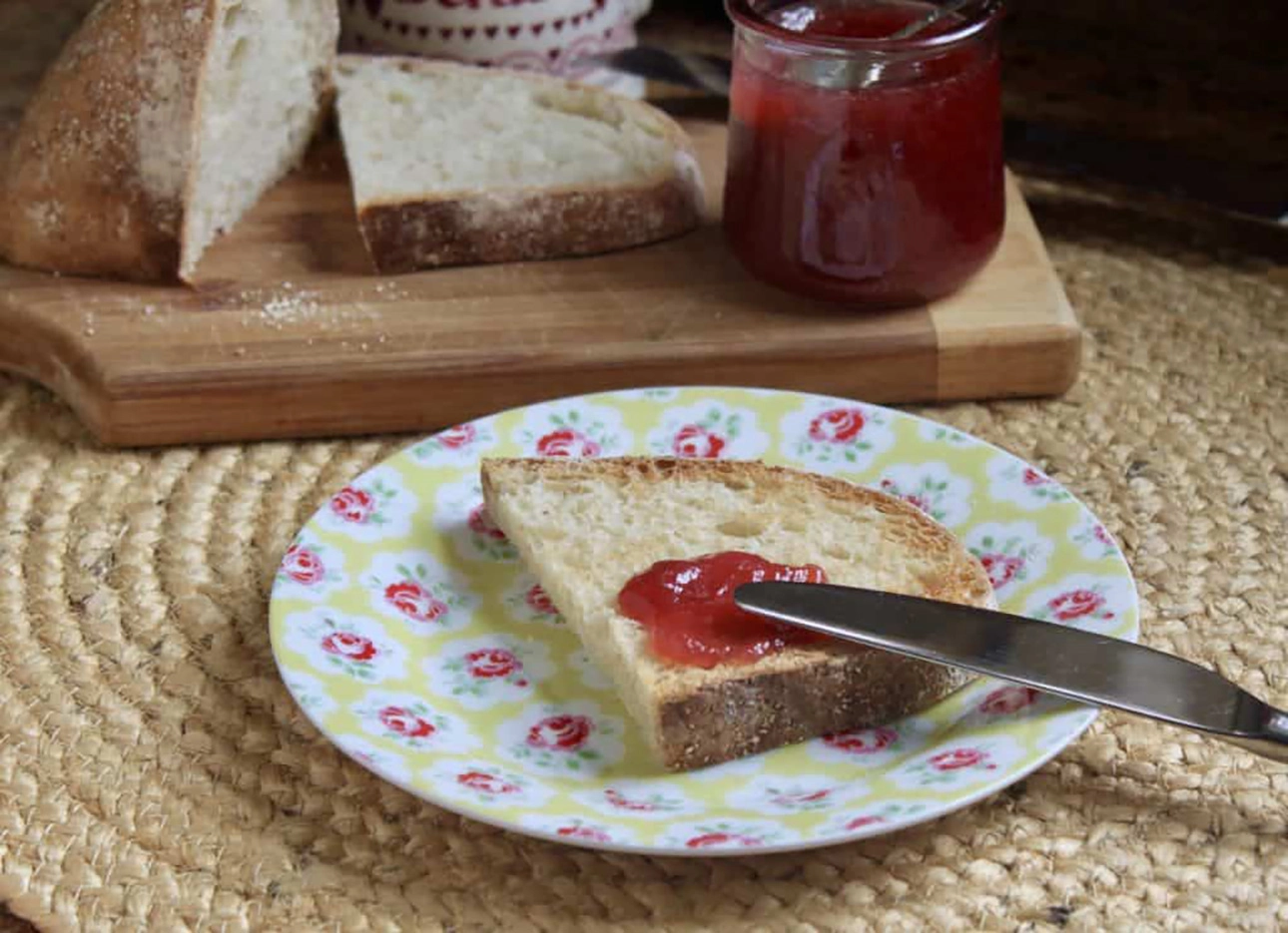 The Easiest Rhubarb Jam Recipe by Christina's Cucina // 15 Rhubarb Dessert Recipes for Spring