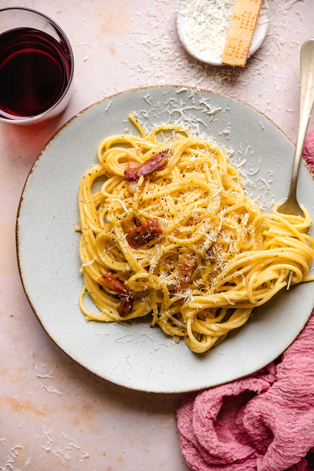 Spaghetti alla Carbonara by Inside the Rustic Kitchen