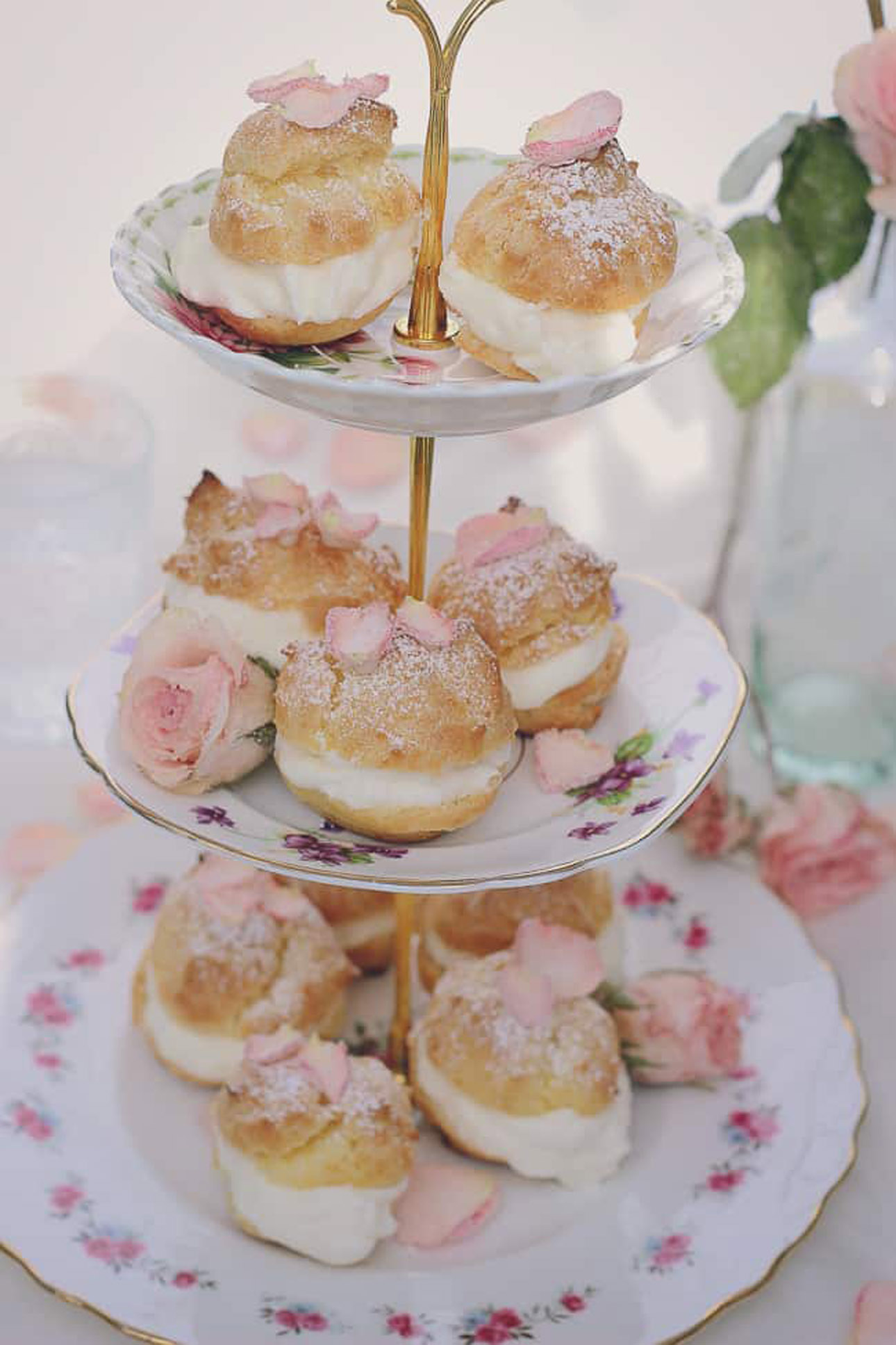 Persian Rosewater Cream Puffs by Honest and Tasty
