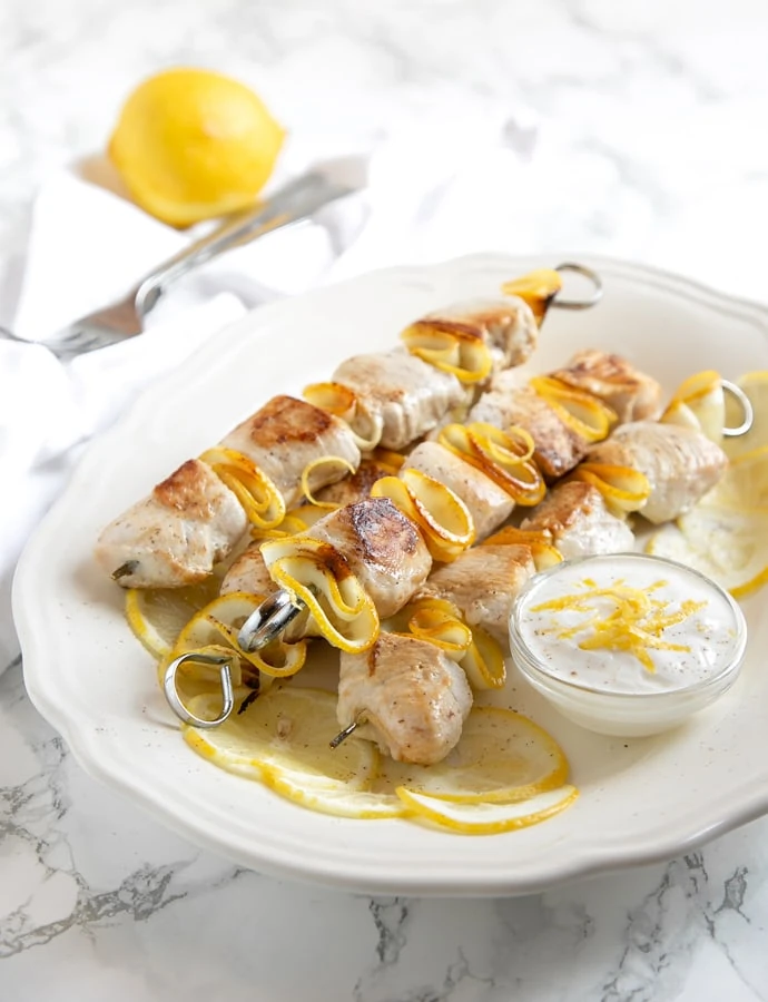 Lemon Chicken Skewers by The Petite Cook // FoodNouveau.com
