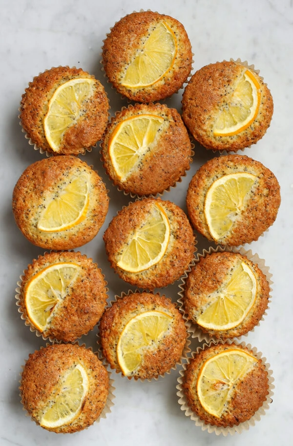 Meyer Lemon Poppy Seed Muffins by Dish'n the Kitchen // FoodNouveau.com