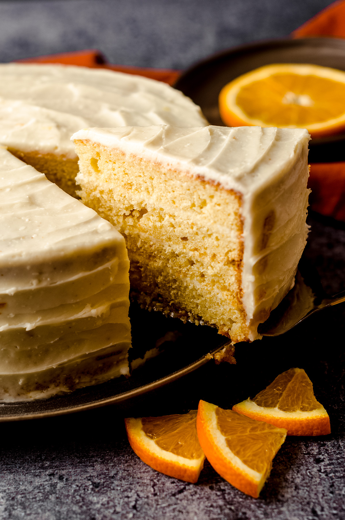 Orange Creamsicle Layer Cake by Fresh April Flours, one of 35 Irresistible Orange Dessert Recipes on FoodNouveau.com