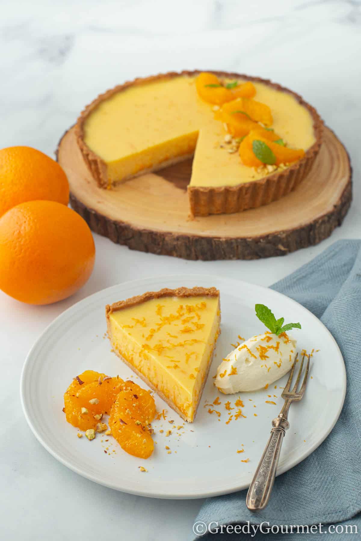 Orange Tart by Greedy Gourmet, one of 35 Irresistible Orange Dessert Recipes on FoodNouveau.com