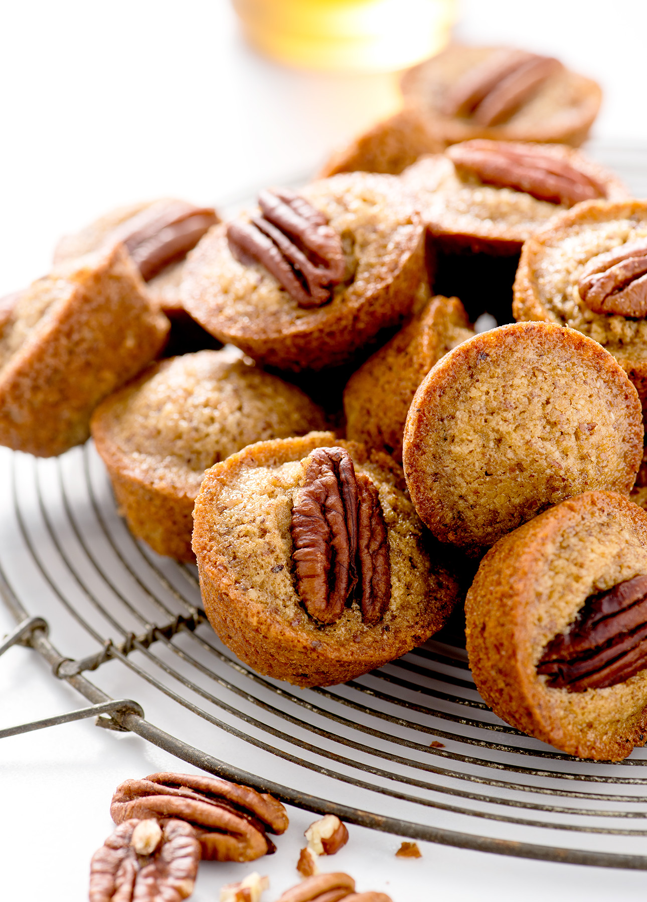 A closeup of Maple Financiers, a delicious French-inspired tiny cake // FoodNouveau.com
