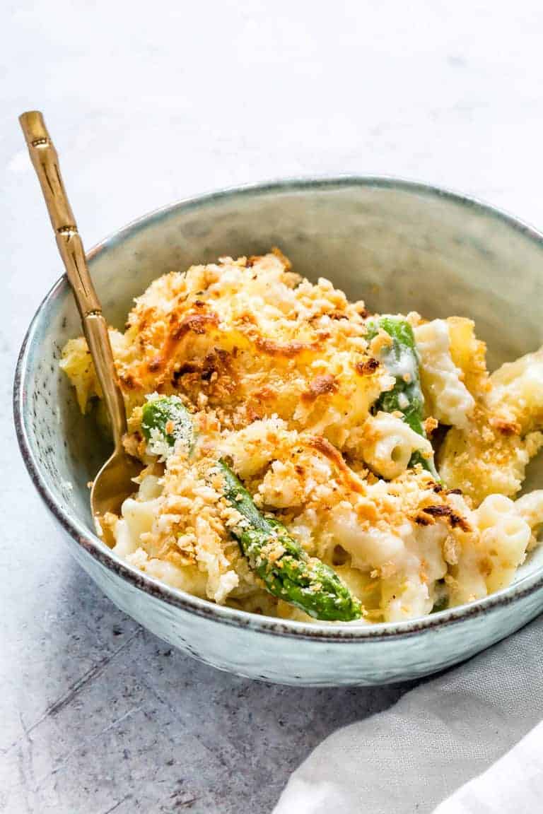 Asparagus Macaroni and Cheese by Recipes from a Pantry by Bintu // FoodNouveau.com