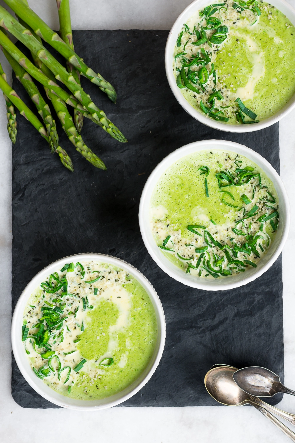 Asparagus Soup with Cream and Chives by Nourished Kitchen // FoodNouveau.com