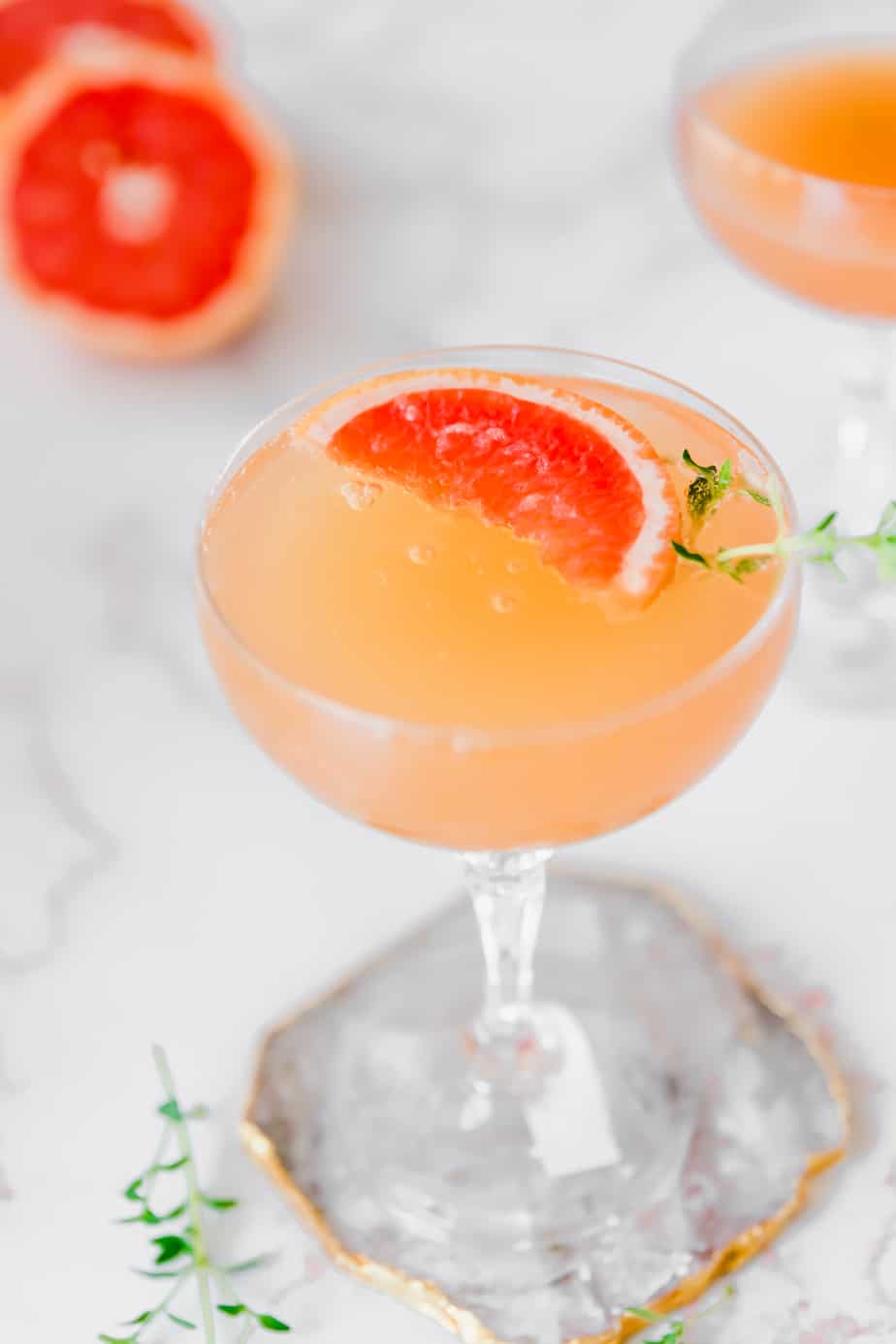 Grapefruit Champagne Cocktail by Baking Ginger // FoodNouveau.com